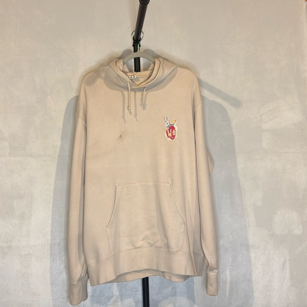 Uniqlo Warner Bros. x Michael Basquiat Beige Hoodie – Men’s XXL, Collab Edition